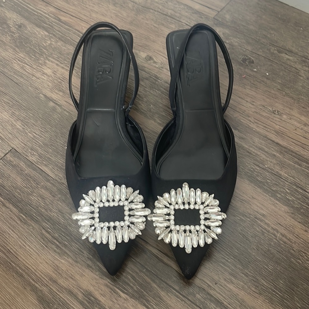 Embellished ZARA kitten heels